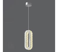 Fixtures, LED Dimmable Pendant Light for Kitchen Island, 24W Crystal Ring Chandelier Dining Hallway Living Room Oval Adjustable Hanging Lamps