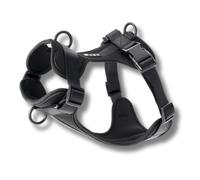 FIXYPET - Arnes Perro Pequeño sin Tirones | Arnés Antitirones con Neopreno Acolchado y 3 Puntos de Enganche | Arnes Pecho Ajustable Antiescape para Perros de hasta 7,5Kg | Color Negro