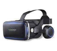 FIYAPOO Gafas de realidad virtual para teléfono móvil con auriculares HiFi, gafas 3D realidad virtual para películas y juegos. Compatibilidad universal con Android y iPhone (4,7-6,7 pulgadas)