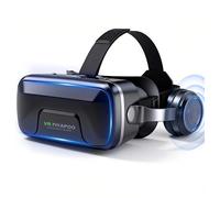 FIYAPOO Gafas VR 3D con Auriculares - Gafas Realidad Virtual de Niños para Películas y Juegos, Compatible con Teléfonos Android y iPhone de 4,7 a 7,2 Pulgadas, Niños.
