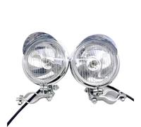 FIYFIOW Faros Motocicleta para Ducati, 1 Juego, Faro Antiniebla Cromado para Motocicleta con Abrazadera De Soporte Tubo Barra Protectora Jaula Antivuelco
