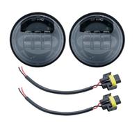FIYFIOW Faros Motocicleta para Touring para Electra para Glide 4-1/2 "4,5 Pulgadas LED Auxiliar Luz Antiniebla Que Pasa La Lámpara con Soporte Montaje Anillo Carcasa