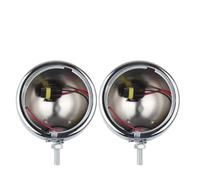 FIYFIOW Faros Motocicleta para Touring para Electra para Glide 4-1/2 "4,5 Pulgadas LED Auxiliar Luz Antiniebla Que Pasa La Lámpara con Soporte Montaje Anillo Carcasa