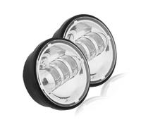 FIYFIOW Faros Motocicleta para Touring para Electra para Glide 4-1/2 "4,5 Pulgadas LED Auxiliar Luz Antiniebla Que Pasa La Lámpara con Soporte Montaje Anillo Carcasa
