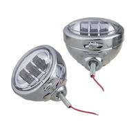 FIYFIOW Faros Motocicleta para Touring para Electra para Glide 4-1/2 "4,5 Pulgadas LED Auxiliar Luz Antiniebla Que Pasa La Lámpara con Soporte Montaje Anillo Carcasa