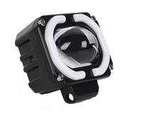 FIYFIOW Moto Proyector Faros Antiniebla Para Motocicleta, Delanteros Coche, Todoterreno, Camión, Angel Eyes LED, Focos Portátiles Conducción Barcos