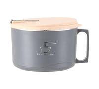 FIYSON Cuenco para fideos instantáneos, 1700 ml, cuenco para pasta de acero inoxidable, portátil, a prueba de fugas, cuenco de arroz, para alimentos, con tapa y tapa, cuencos para sopa (gris, grande)