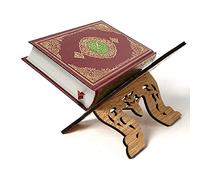 FIYSON Plegable Islam libro soporte, Contador musulmán De Madera Corán Titular Librería Tablero Densidad Para Eid Home Decoraciones De Mesa Libros Islámicos Y Lectura de la Biblia
