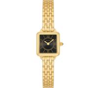 FIYTA Eclipse Series - Reloj para mujer, caja rectangular, pulsera ajustable de acero inoxidable o correa de cuero, envuelto en elegante caja de regalo, elegante reloj de regalo para mujer, Dorado