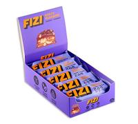 FIZI Barritas Veganas Guilty Pleasure - Cacahuete + Caramelo 10 x 45 g - con Cobertura de Chocolate Vegano - Sin Gluten, Lactosa y Azúcar Añadido - Snack Saludable y Alternativa a Postres