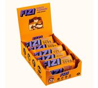 FIZI Barritas Veganas Guilty Pleasure - Cacahuete Salado 10 x 40 g - con Caramelo y Cobertura de Chocolate Vegano - Sin Gluten, Lactosa y Azúcar Añadido - Snack Saludable y Alternativa a Postres
