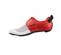 Fizik Transiro Hydra, Innovative Triathlon Shoes, Zapatillas de Ciclismo Hombre, Blanco y Rojo, 43 EU
