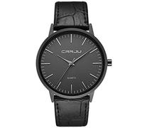 FIZILI Relojes Hombre Cinturón Negro Super Delgado Moda Minimalista Impermeable Reloj Hombre Negocio