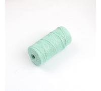 FIZOVER 100 M/Rollo de 2mm Colorido Hilo de Yute cordón de arpillera Natural Cuerda de Yute Vintage DIY artesanía Regalo Envoltura Boda Fiesta decoración cordón-Lago Azul Claro