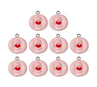 [FIZUNK] 10 piezas de abalorios europeos de resina para labio de boca, joyería para hacer joyas, aretes colgantes de labios rojos y sexy, material de prostitución