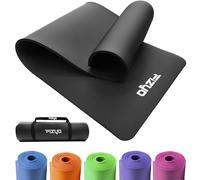Fizyo Esterilla de Yoga Gruesa Antideslizante NBR 15 mm - Colchoneta para Pilates, Gimnasio y Fitness, Caucho Sintético Resistente para Entrenamiento, Ejercicio y Relajación, 190 x 60 cm, Negro