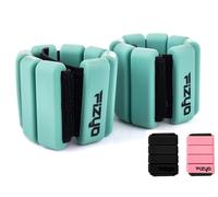 Fizyo Juego de 2 pesas ajustables de silicona para tobillos y muñequeras para fitness, correr, yoga, pilates, rehabilitación, brazos de piscina, para mujeres y hombres (verde, 1800 g)