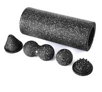 FIZYO Rodillo de Masaje 5 en 1 - Foam Roller con Pelota de Masaje, Duoball, Cono Trigger Point y Herramienta Plana - Rodillo para Fascia Muscular, Espalda, Piernas y Recuperación Muscular