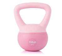FIZYO Soft Kettlebell - Pesa rusa de PVC con arena de hierro, agarre antideslizante, protege el suelo, ideal para fitness, fuerza y levantamiento de pesas en casa y gimnasio (Rosa, 2kg)