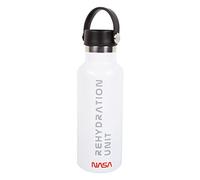 Fizz Creations Botella de agua de la NASA con capacidad de 500 ml, metal, doble pared, botella de bebidas calientes o frías. Mantiene la temperatura hasta 8 horas