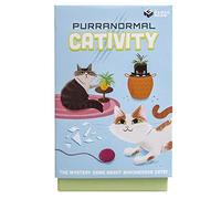 Fizz Creations Juego de misterio de Catividad Purranormal para familiares y amigos. Juego de estilo Cluedo con un giro felino. Incluye 36 cartas, 4 lápices y 100 hojas de pistas. Para 3 a 6 jugadores.