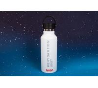 Fizz Creations Botella de agua de la NASA con capacidad de 500 ml, metal, doble pared, botella de bebidas calientes o frías. Mantiene la temperatura hasta 8 horas