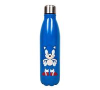 Fizz Creations Sonic The Hedgehog - Botella de agua de 500 ml de capacidad de metal de doble pared, con licencia oficial de Sonic The Hedgehog