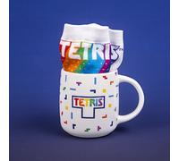 Fizz creations tetris mug & sock set retro gaming gift set. includes 4