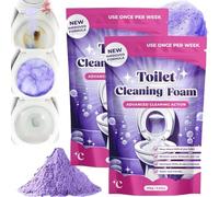 FizzClean - Limpiador de inodoro, espuma de limpieza de inodoro, espuma Insta-Action FizzClean para inodoro limpio y espumoso con cero esfuerzo, limpiador de inodoro sin contacto, polvo removedor de