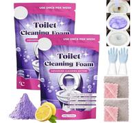 Fizzclean Toilet Cleaner, Fast Foaming,Touch Free Foaming C-Leaning Powder,Toilet Limescale Remover To,For Sparkling Clean. (2Pcs, S044)