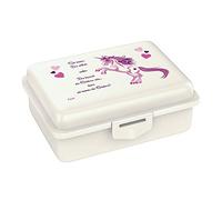 Fizzii Unicornio Pan Caja, plástico, Blanco Perla, 18 x 13 x 7 cm