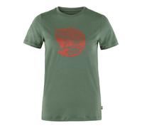Fjällräven Abisko Wool Fox SS W Patina Green/Terracotta Brown Camiseta de mujer M