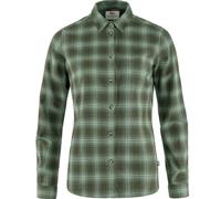 Fjällräven Camisa de franela Övik W, 662-614 Deep Forest-Patina Green, XS