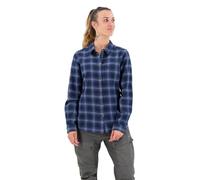 Fjällräven Camisa de Mujer Blusa Övik Flannel Shirt W, Azul Marino Oscuro, L