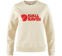FJALLRAVEN 84143-113-214 Logo Sweater W Sweatshirt Mujer Chalk White-Flame Orange Tamaño M