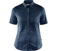 Fjällräven High Coast Stretch Shirt SS W Camiseta Manga Corta con Bolsillo en el Pecho, Mujer, Azul (Navy), XS