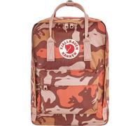 Fjällräven mochila para el portátil con compartimento para portátil Kånken Graphics Laptop 15" 16L Chalk Rose - Hidden Animals rojo
