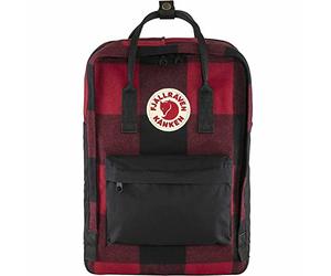 Fjällräven mochila para el portátil con compartimento para portátil Kånken Re-Wool Laptop 15" 18L Red/Black rojo negro