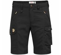 Fjällräven Nikka Curvo Corto Damen-Wandershorts Senderismo Pantalones de Negro