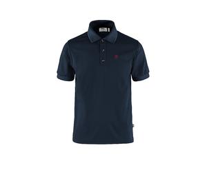 FJÄLLRÄVEN Polo funcional para hombre Crowley Pique azul oscuro | L