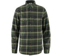 Fjällräven Singi Heavy Flannel Shirt M Camiseta, Black/Deep Forest, XL Hombres