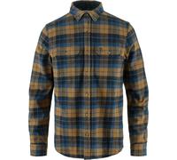 Fjall Raven - Camisas - Singi Heavy Flannel Shirt M Dark Navy Buckwheat Brown de Algodón - Talla L - Marrón Marrón L
