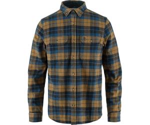 Fjall Raven - Camisas - Singi Heavy Flannel Shirt M Dark Navy Buckwheat Brown de Algodón - Talla S - Marrón Marrón S
