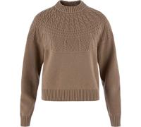 Fjall Raven - Jerséis Mujer - Övik Solid Jacquard Knit W Suede Brown para Mujer de Lana - Talla XS - Marrón Marrón XS