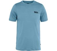 Fjall Raven - Ropa de senderismo - Abisko Wool Logo SS M Dawn Blue de Lana - Talla L - Azul Azul L