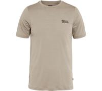 Fjall Raven - Ropa de senderismo - Abisko Wool Logo SS M Light Fossil de Lana - Talla XL - Beige Beige XL