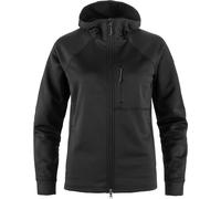 Fjall Raven - Ropa de senderismo mujer - Abisko Grid Fleece Hoodie W Black de Lana - Talla S - Negro Negro S