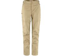 Fjall Raven - Ropa de senderismo mujer - Abisko Hike Zip Off Trousers W Fossil de Softshell - Talla S/M - Beige Beige S/M