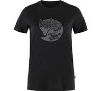 Fjall Raven - Ropa de senderismo mujer - Abisko Wool Fox SS W Black - Iron Grey de Lana - Talla M - Negro Negro M