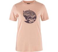 Fjall Raven - Ropa de senderismo mujer - Abisko Wool Fox SS W Chalk Rose Port de Lana - Talla S - Rosa Rosa S
